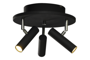 ARTIC ceiling spotlight 3-light plate