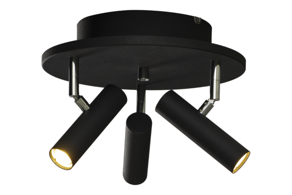 ARTIC ceiling spotlight 3-light plate