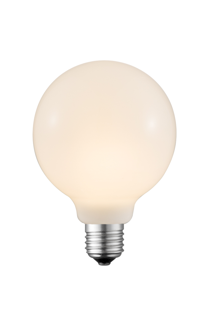 Globe G95 E27 LED filament 2700K, white