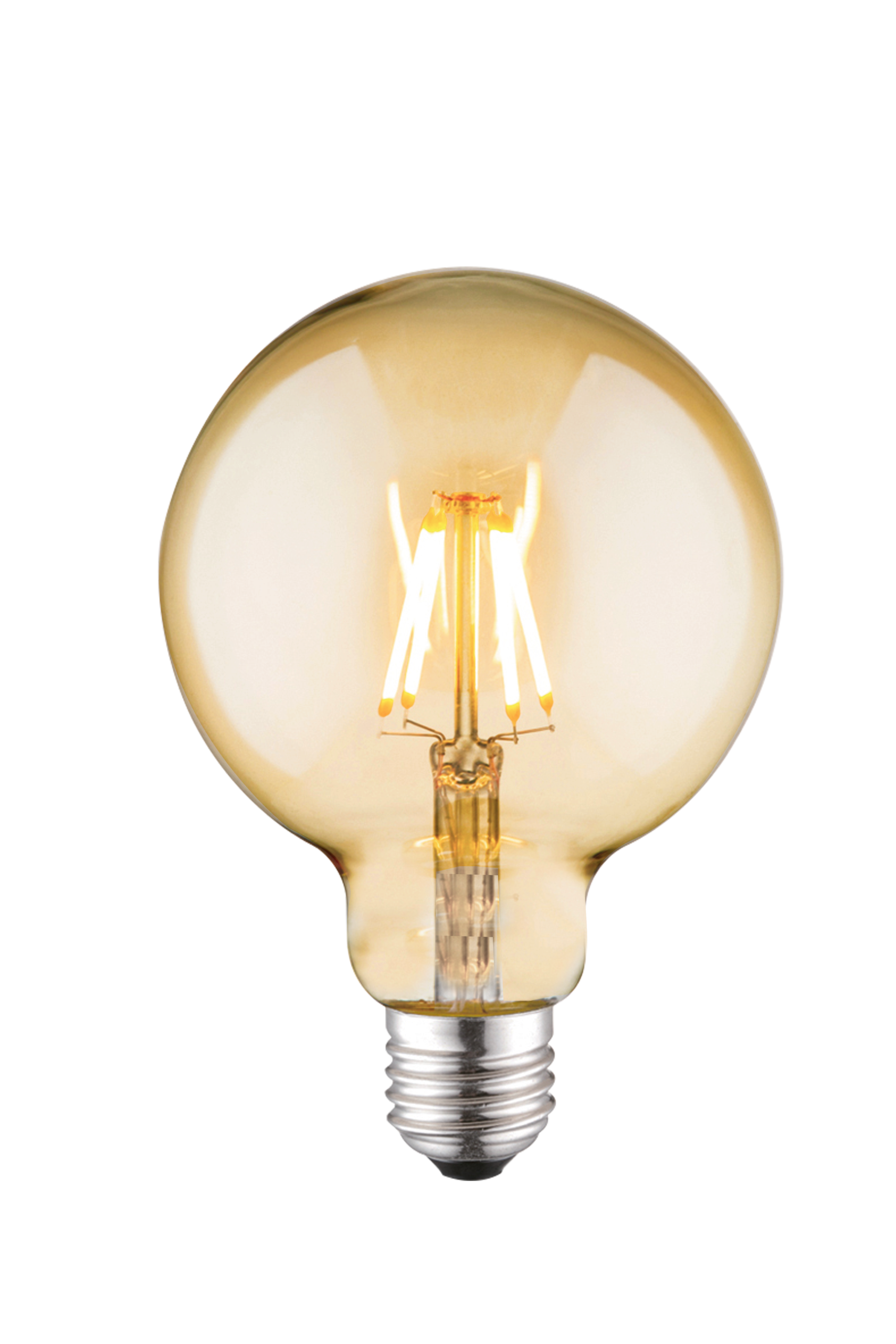 Globe G95 E27 4W LED filament dimmable 2700, amber - Image 1