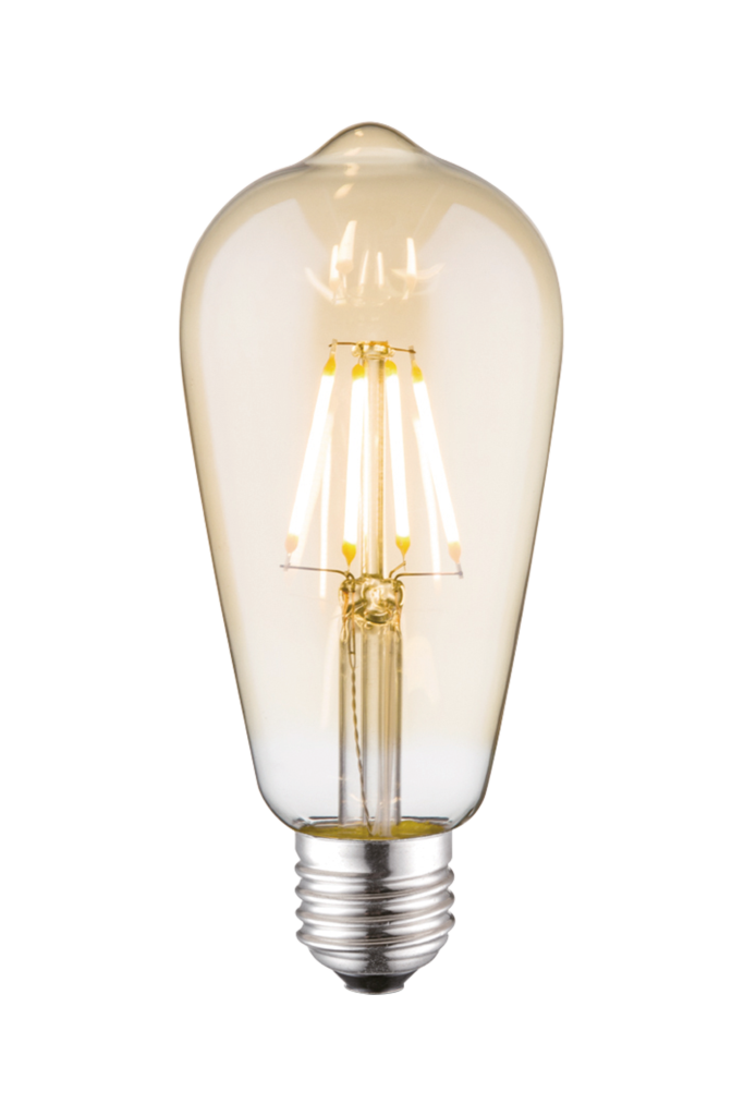 Edison E27 4W LED filament dimmable, amber