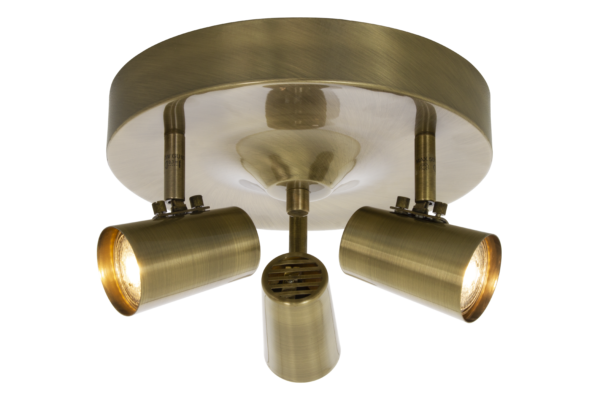 PILOT ceiling spotlight 3-light plate