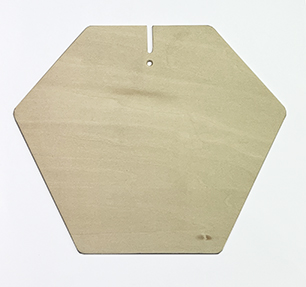 Carpatica (Ø60) wooden plate E, natural