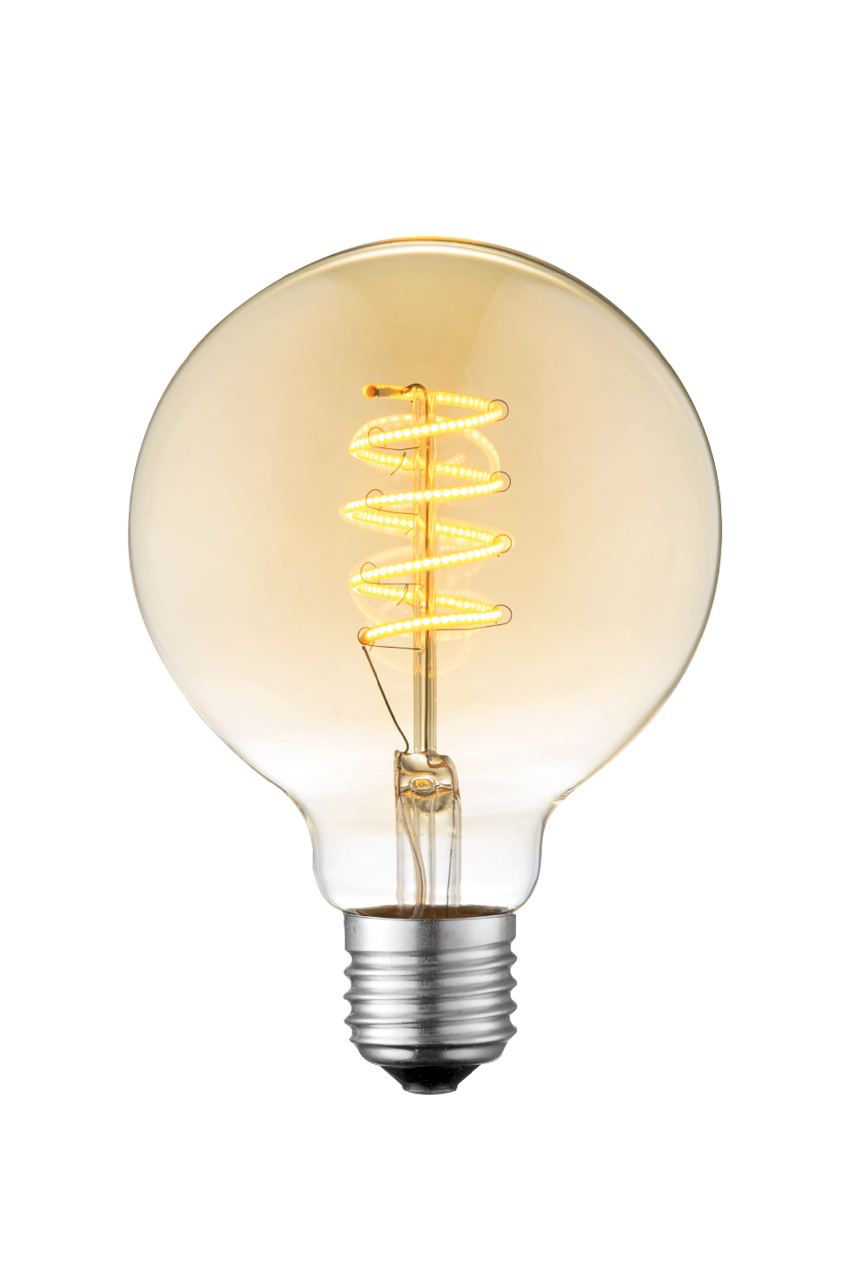 Globe G95 E27 6W LED spiral 1800K, amber - Image 1
