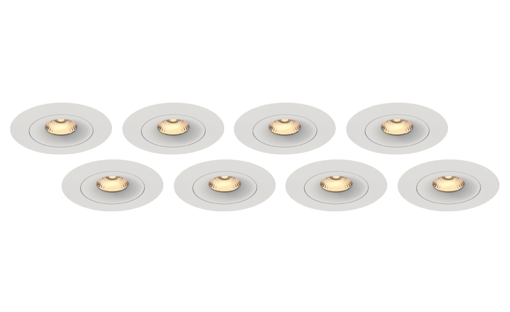 Lynx-27 downlight 8-pack, hvit
