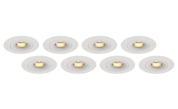 Lynx-27 downlight 8-pack, hvit